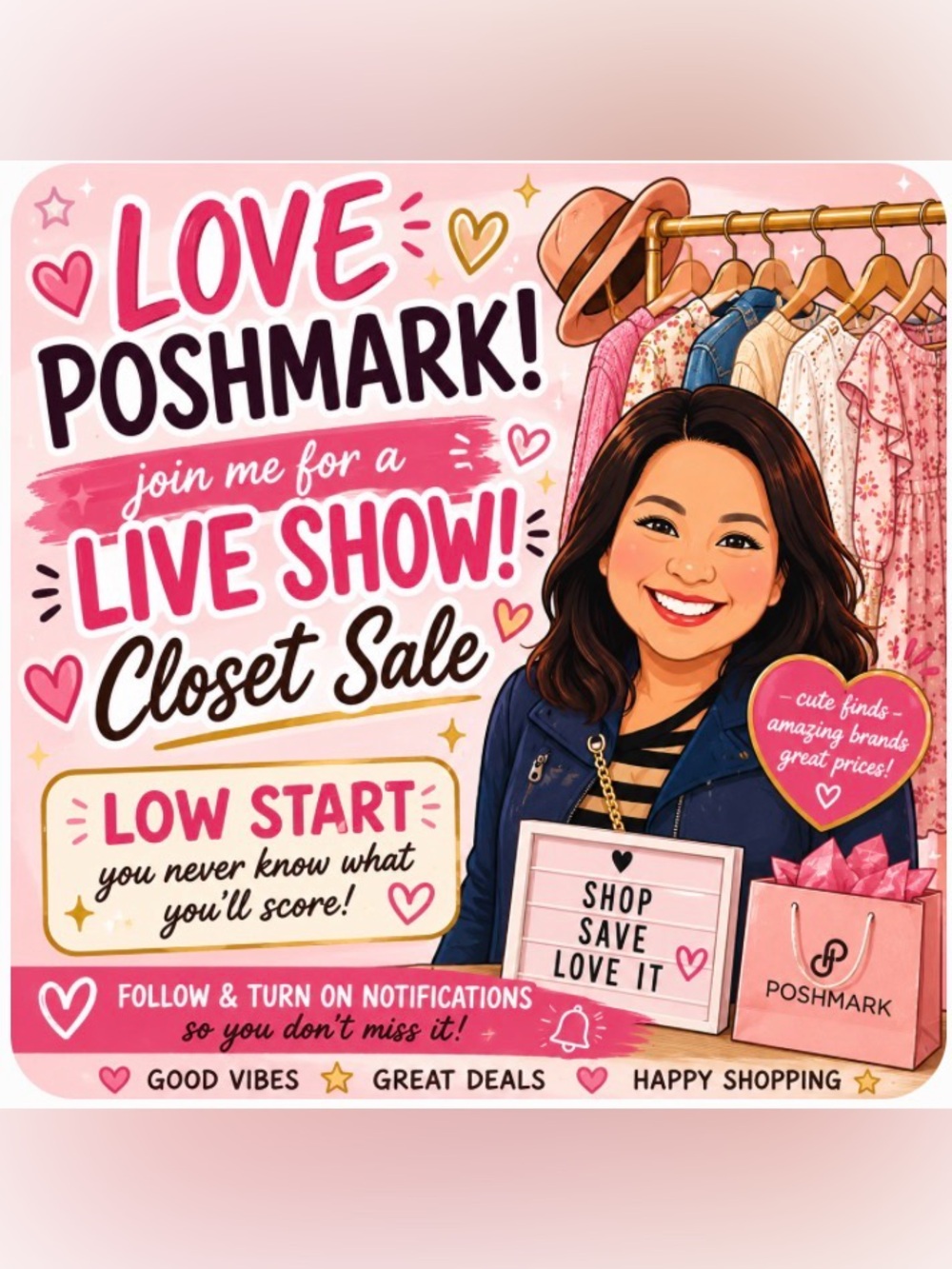 Like to Follow. Live Show Closer Sale